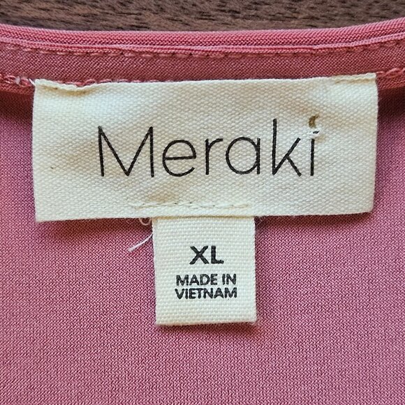 Meraki Women Draped Cowl Neck Top XL Quiet Luxury, Coquette Chic, Workwear Fall - Picture 4 of 11